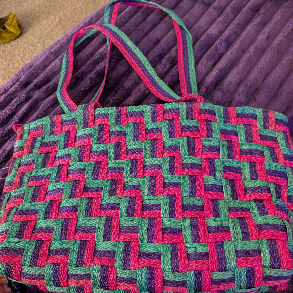 Colorful Woven Tote Bag